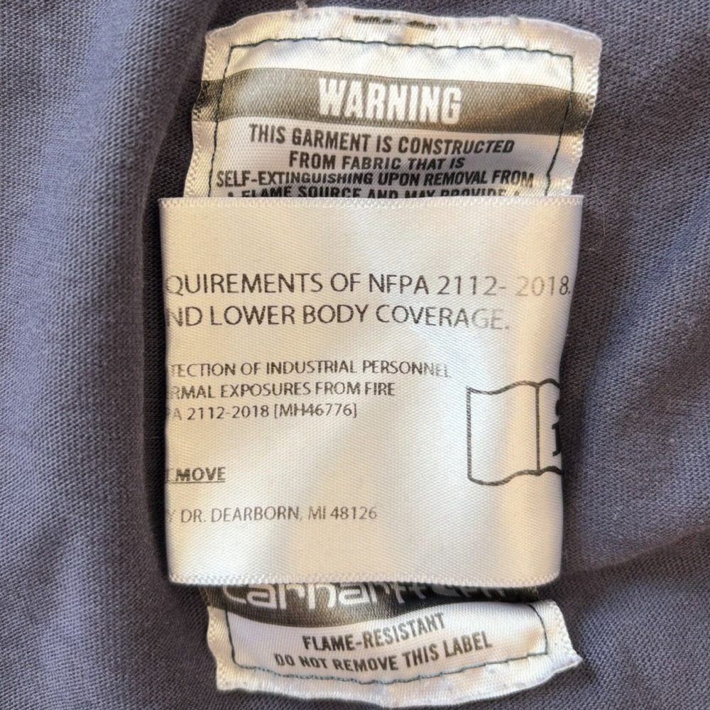 Carhartt Men's Heavyweight Navy Blue Workwear Pocket T-Shirt Size XL Tall - Picture 7 of 10